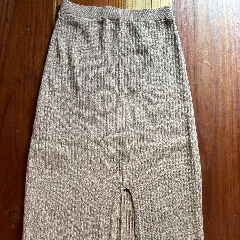 Knit Tan Skirt - Free People
